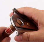 Zebra Wood & Steel Guillotine Cigar Cutter — G Galiner