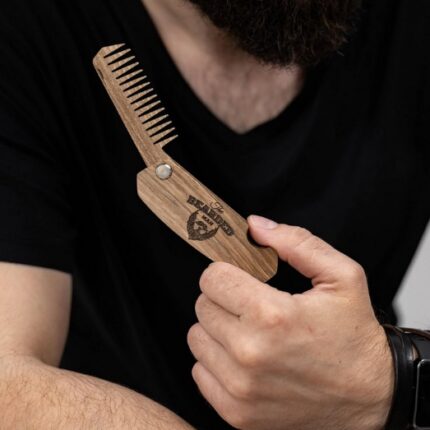 Foldable Wooden Beard Comb
